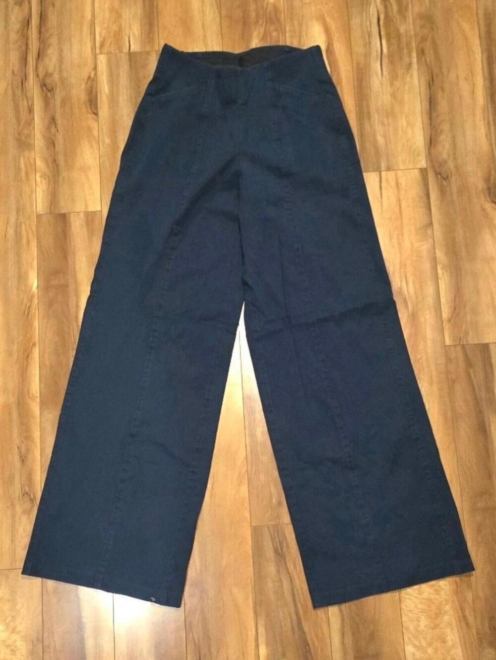 Old Navy Blue High-Rise Pixie Wide Leg Trouser Pants Women's S Tall